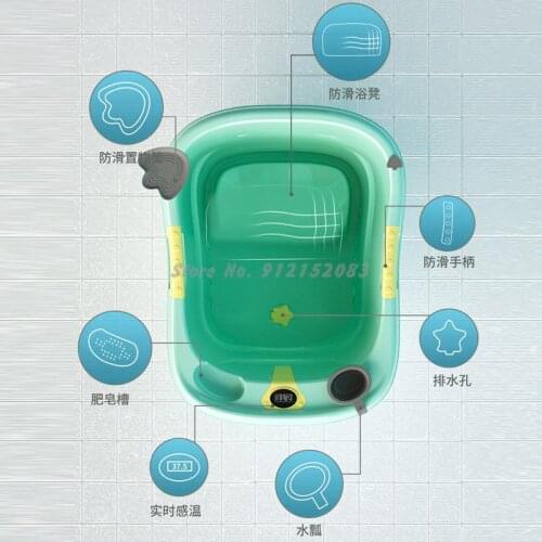 Childrens bath bucket household can sit in the baby bath bucket in the big child newborn baby bathing child medicine bath bucke