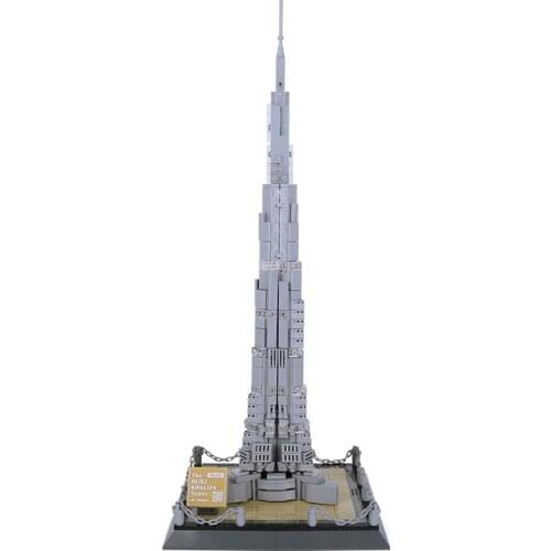 WANGE Worlds Tallest Architecture The Burj Khalifa Tower of Dubai Small Building Blocks DIY Model Bricks Kits for kids toys