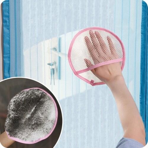 Screen window curtain glass cleaning cloth lint-free absorbent cloth household gauze dusting gloves thickening cleaning net