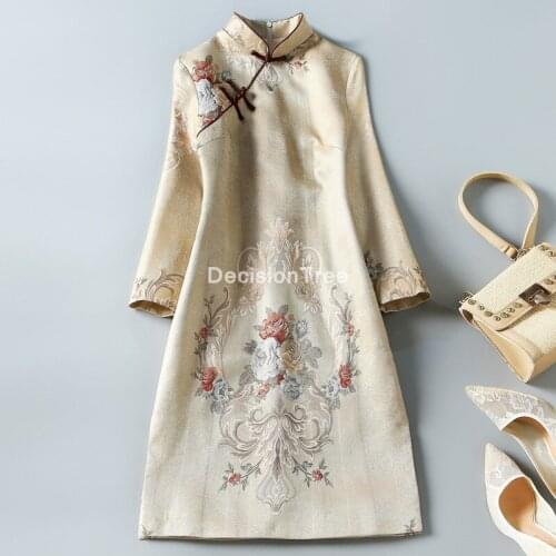 2021 lady qipao chinese dress elegant women cheongsam mandarin collar sexy chinese dress vestidos oriental dress cheongsam dress