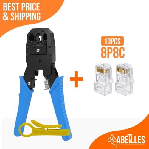 2 PCS/LOT Network RJ45 RJ11 RJ12 Crimping Tool Crimp Crimper Cable Cutter Plier Stripper