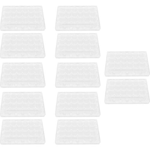 12 Pcs 24 Grids Egg Flat Quail Egg Storage Box Egg Carrier Packaging Box