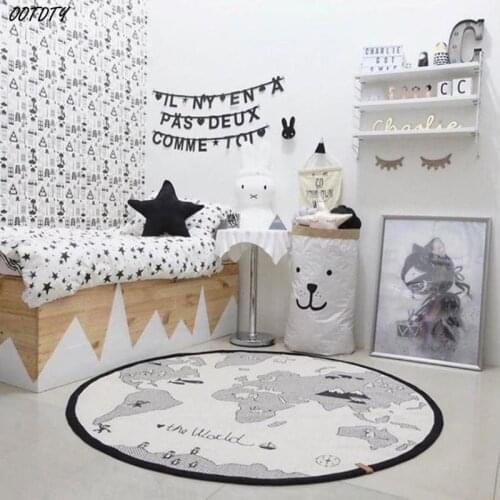 135cm Adventure World Map Baby Playing Mat Crawling Rug Carpet Kids Educational Thicken Play Games Carpet Baby Bedroom Decor