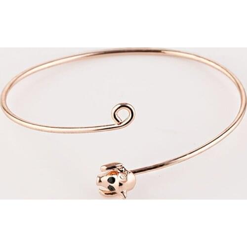 3pcs/Lot New Adjustable Bangles Mix Color Lovely Pig Head Bangle For Men And Women Wholesale Free Shipping