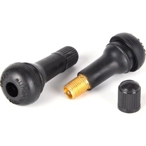5PCs/set New Black TR413 Tubeless Car Wheel Tire Valve Stems with Caps Tyre Rubber Valves With Dust Caps