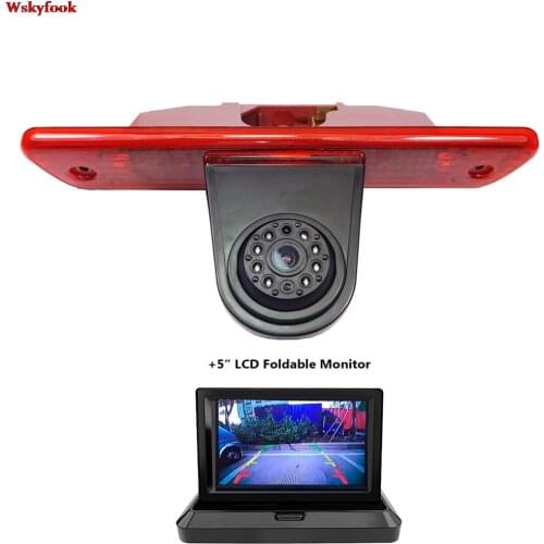 Night Vision Car Brake Light Rear View Camera For Peugeot Expert/Citroen Jumpy& Toyota ProAce With 5inch LCD Monitor Kit