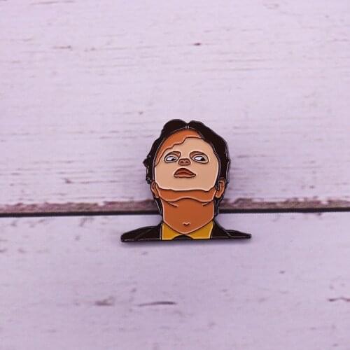 Dwight Schrute Mask Enamel Pin Rainn Wilson Pin The Office inspired jewelry