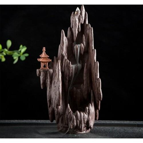 Fortune Household Sandalwood Stove Aloe Incense Burner Large Red Sand Backflow Incense Burner Ornaments Incense Burner Holder