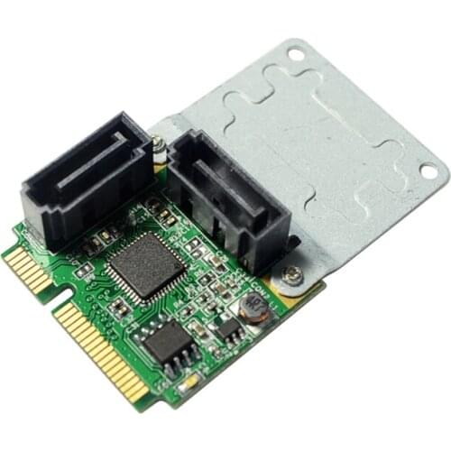 ASM1061 Chipset Mini PCI Express to 2-port SATA3.0 Expansion Card Support SATA HDD SSD