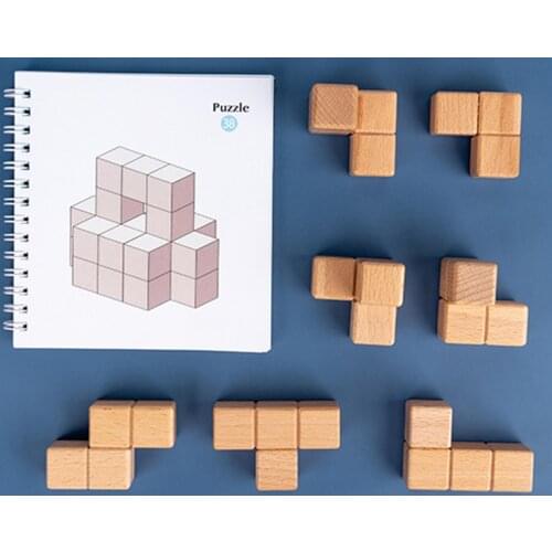 3D Logical Thinking Wood Building Blocks Stacking Game Creative Early Education Parent-child Interactive Toys For Kids Gift