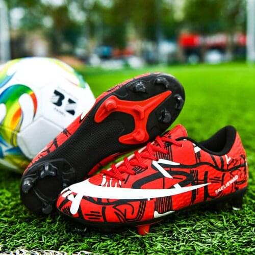 Childrens football shoes training shoes boys and girls 4-16 years old football shoes long spike football sneakers