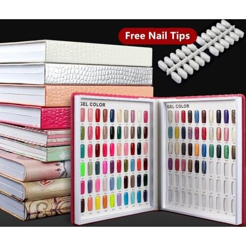 120/160 Color Double-Sided Nail Gel Polish Color Card Professional Embedded Model Nail Display Book Nail Salon Display Tools