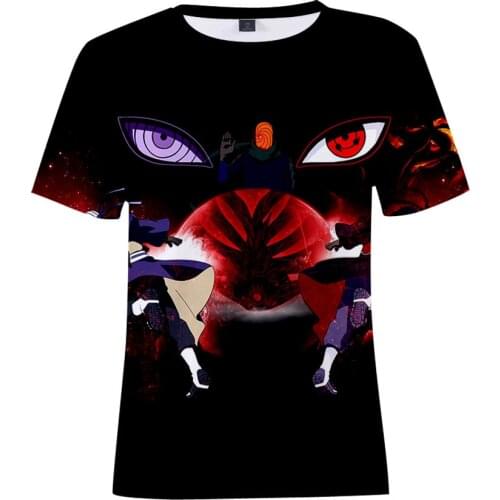 Japan Anime T Shirt Cosplay Adult Kids Costumes Summer Short Sleeve Tops Itachi Akatsuki Madara Anime Men Women Tee Shirt Gifts