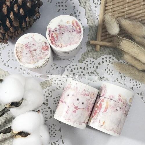 Cute Soft Breeze And Guard Cats Washi Tapes Bullet Journal Masking Tape Adhesive Tape DIY Scrapbooking Washi Stickers