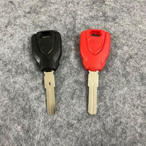 Motorcycle Black / Red Blank Key Uncut Blade Keys For Ducati Monster 696 796 795 899 959 1098 1199 1299 Multistrada MTS950