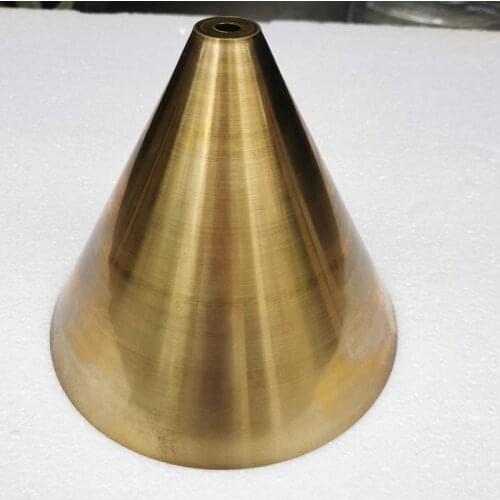 Dia 200mmx160mm Creative pure brass cone lamp cover bell mouth copper shade E27 lamp shade cover lighting accessories
