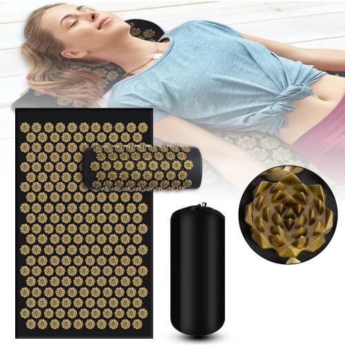 Kuznetsovs applicator Nonslip Acupressure Yoga Cushion Sensi Massage Body Mat With Needle Foot Massager Pillow Neck Fitness Pad
