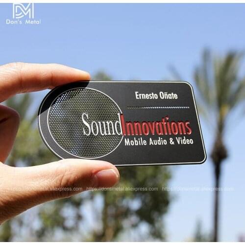 Stainless steel business card production metal business card hollow business card custom metal membership card design