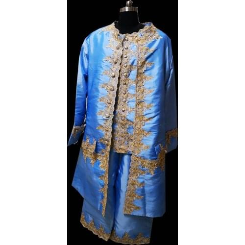 D-356 blue Victorian /Civil War mens period costume Medieval Renaissance stage performance/Prince charming William