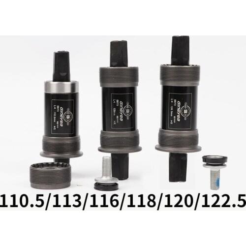 GINEYEA MTB Bicycle Bottom Bracket 68*103 110.5 113 116 118 120 122.5 124 126 127.5mm Square Road Mountain Bike BB73 Part