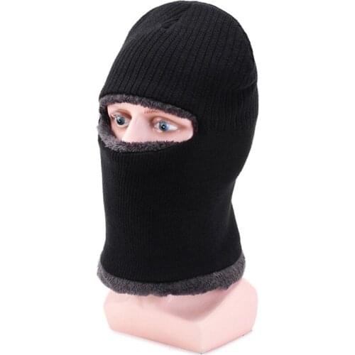 2019 new winter mens and womens warm hat tiger hat cold and windproof collar one-piece hat