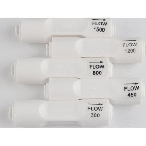 2pcs 1/4'' RO Flow Restrictor 300/450/800/1200/1500CC Household Water Purifier Filter Pipe Fittings RO Systems Adapter