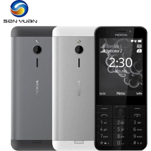 Original NOKIA 230 Single Dual Sim Version GSM Unlocked Phone Refurbished Mobile Phone & Hebrew Arabic Russian keyboard