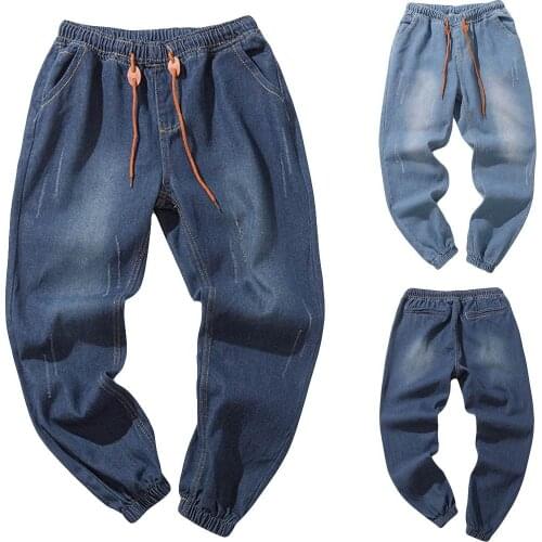 Autumn Fashion Mens Baggy Jeans Streetwear Style Hip Hop Pants Leisure Loose Cotton Work Trousers For Male Straight Jeans Pants