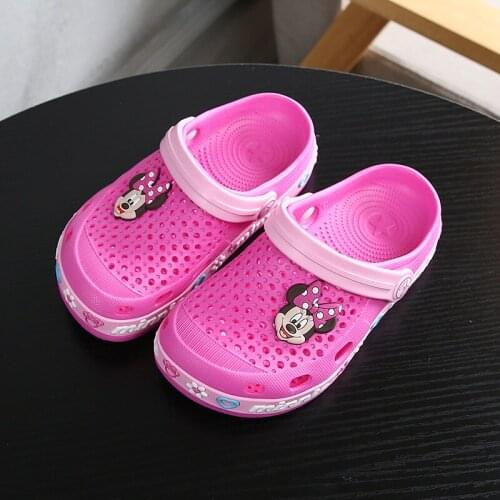 Disney cartoon childrens garden shoes boys and girls Mickey Minnie mouse beach sandals and slippers
