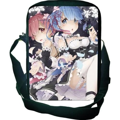 Pretty Re Zero kara Hajimeru Isekai Seikatsu Rem Bookbag Cute Shoulder Bags Cartoon Handbags Anime Crossbody Bag Girls Schoolbag