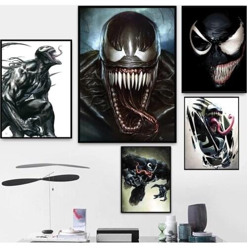 Superhero Marvel Comics Black Alien Venom Terror Canvas Painting Print And Posters Wall Art Picture For Kid Room Home Decoration