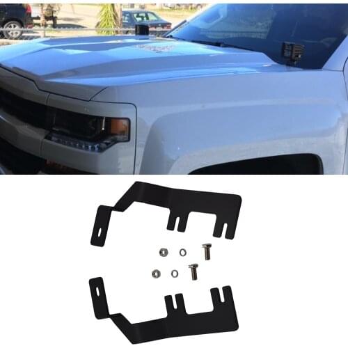 Upper Hood Hinges A-Pillar Side LED Work Light Mount brackets For Chevrolet Colorado 2015-2019 and GMC Canyon 2015-2019