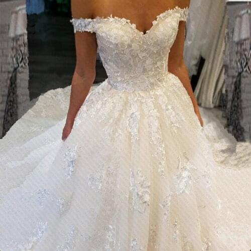 Wedding Dress Simple With Sleeves A line Embroidery Flowers Korean Bridal Gown Vestido Novia Boho