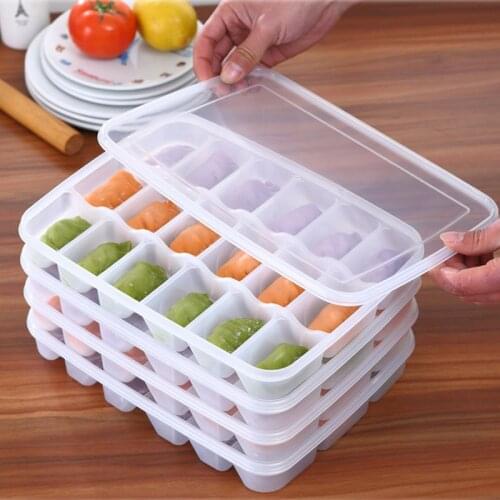 1 pcs Single Layer Dumpling Boxes 18 Boxes Of Fresh Can Be Stacked Dumplings Storage Home Products