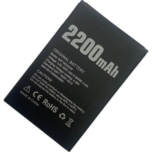 100% Original Battery BAT18532200 Replacement 2200mAh Large Capacity Backup For DOOGEE X53 X 53 Smart Phone Batterie Bateria