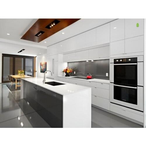 2017 kitchen furniture China suppliers high gloss white kitchen furniture spray paint high gloss mudular kitchen unit
