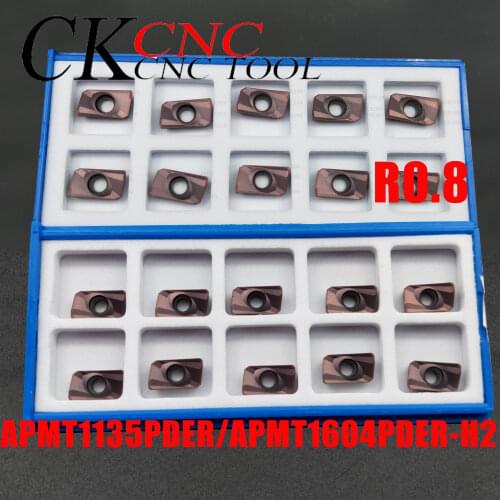 APMT1135PDER-H2 APMT1604PDER-H2 R0.8 Turning Tool Carbide Inserts APKT1135/1604 Cutting tool Metal Lathe CNC Milling Cutter