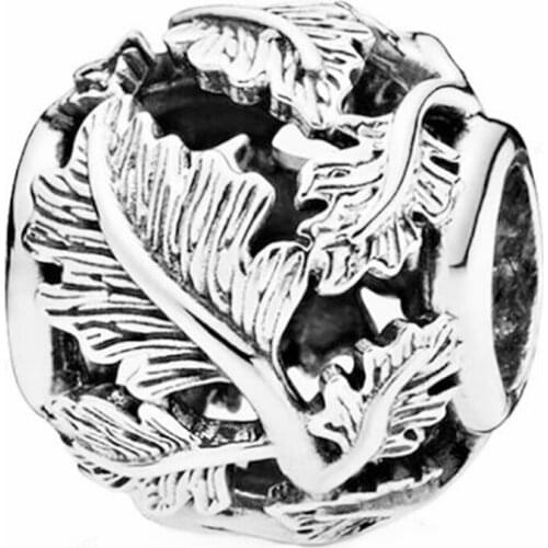 925 Sterling Leaf European Charms Bead Fit Original Original Bracelets DIY Pendant Charm Beads Girl Women Jewelry Making