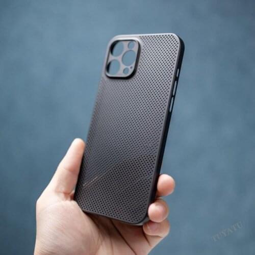 PP case for iphone 12 pro max mini ultra-thin breathable cooling hole protection case for iphone 11 x xs xr max se 2020 7 8 plus