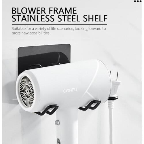 1Pcs New Hair Dryer Holder Rack Barber Salon Styling Storage Straighteners Organizer Hairdryer Stainless Steel Stand Bracket