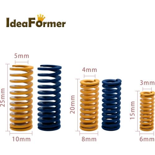 3D Printer Parts heat bed glass platform leveling Spring Bore 3/4/5mm OD 6/8/10mm Length 15/20/25mm Extruder strong spring