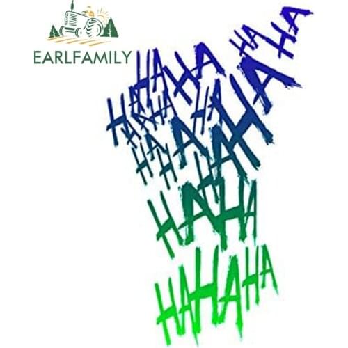 EARLFAMILY 13cm x 9.7cm Joker Graphics Anime Vinyl Car Stickers and Decals Waterproof Trunk Hood JDM Window Bumper RV Van Decor