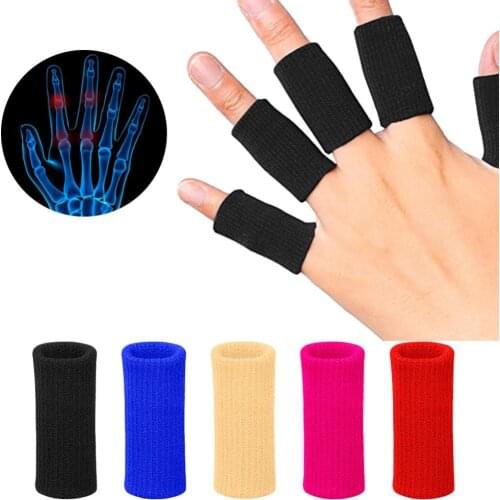 10pcs Stretchy Sports Finger Sleeves Arthritis Support Finger Guard Outdoor Basketball Finger Protection Sports Safety