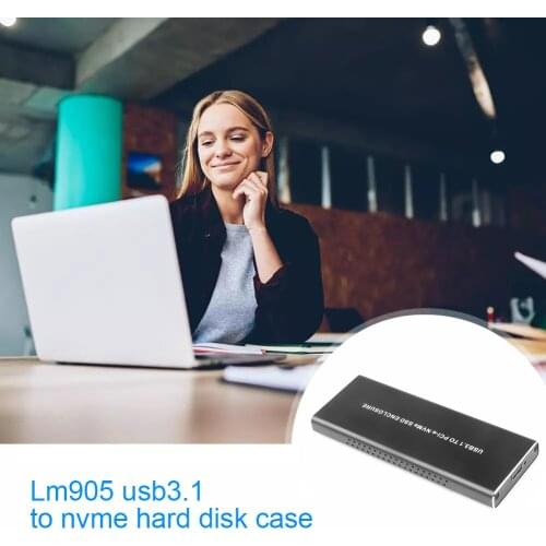 Hot USB 3.1 to M.2 NVME PCIe SSD Enclosure Adapter Storage SSD Hard Disk Case NVME M-Key to Type C Adapter Case For NVME SSD