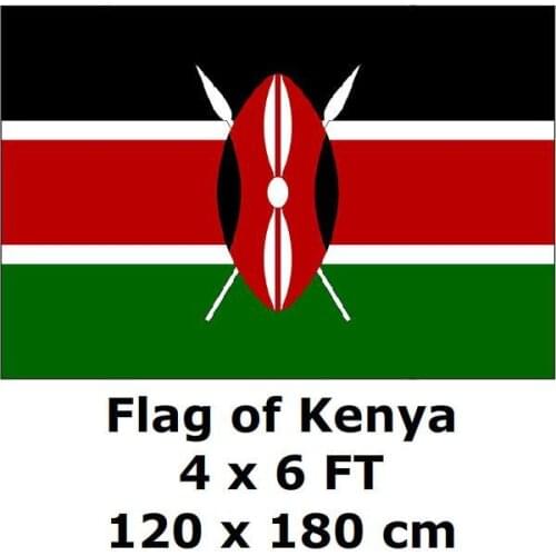 Kenya Flag 120 x 180 cm 100D Polyester Large Big Kenyan Flags And Banners