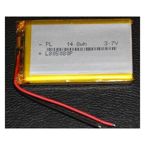 Free ship 1pcs 805080 3.7v 4000mah superior quality polymer lithium rechargeable battery li-po battery for Mp3 Power bank