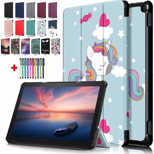 Cute Tablet Cover For Amazon Fire HD10 Case 2021 Trifold Stand Funda For Amazon Fire HD 10 Plus Case 10.1 2021 11th Painted Caqa