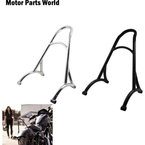 Motorcycle Cafe Racer Short Passenger Sissy Bar Backrest Black/Chrome For Harley Sportster XL Iron Nightster 883 1200 48 2004-17