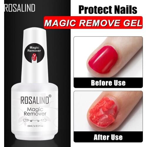 ROSALIND Nail Gel Polish Magic Remover Kit Tool Quickly Remove Enamel Art Decraotion And Base Top Coat In A Few Seconds 15ML