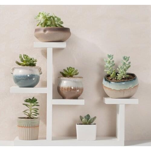 Desktop Bay Window Table More Meat Flower Shelf Indoor Living Room Small Flower Stand Balcony Flower Pot Rack Storage Decoration